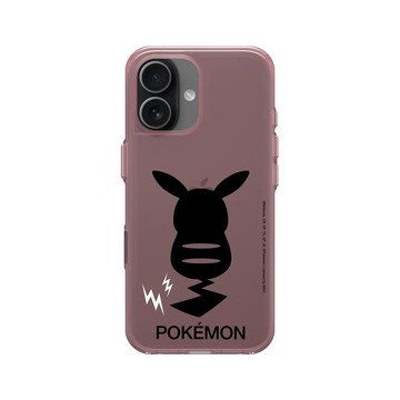 iPhone 17 Clear (相機按鈕) 晶醺玫 - 寶可夢 Pokemon - 皮卡丘背面剪影