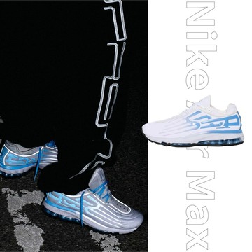 Supreme x Nike Air Max 2001 白底藍漸層 聯名 藍色 反光 球鞋 男鞋 IM7412-100