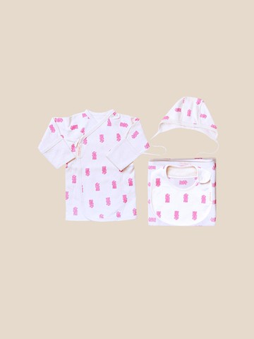 Double Jacquard Cotton Newborn Set [PINK]