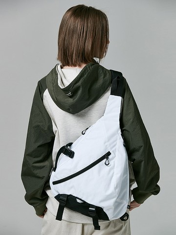 Cross Line Sling Bag _ White