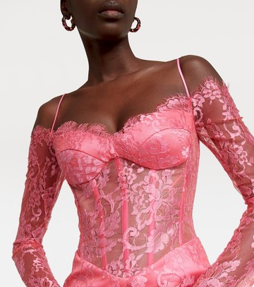 Rasario Corset lace midi dress