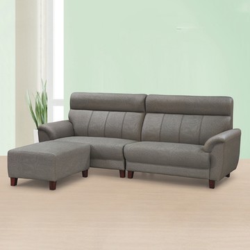 MUNA家居  灰太郎L型耐抓皮沙發(整組)   246X168X103cm