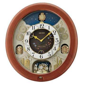 seiko SK037 精工鐘 (QXM376B) 古典優雅歐洲旋轉面盤圓形音樂鐘/47.3*43.5*10.6 cm｜樂天全館特惠中★指定刷卡回饋10%