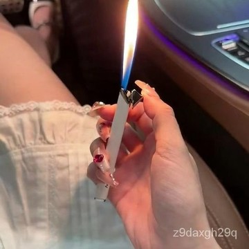 臺灣24h🔥創意糖果色小巧長條縴細打火機充氣可放進煙盒個性送男友禮物可愛 交換禮物 a516