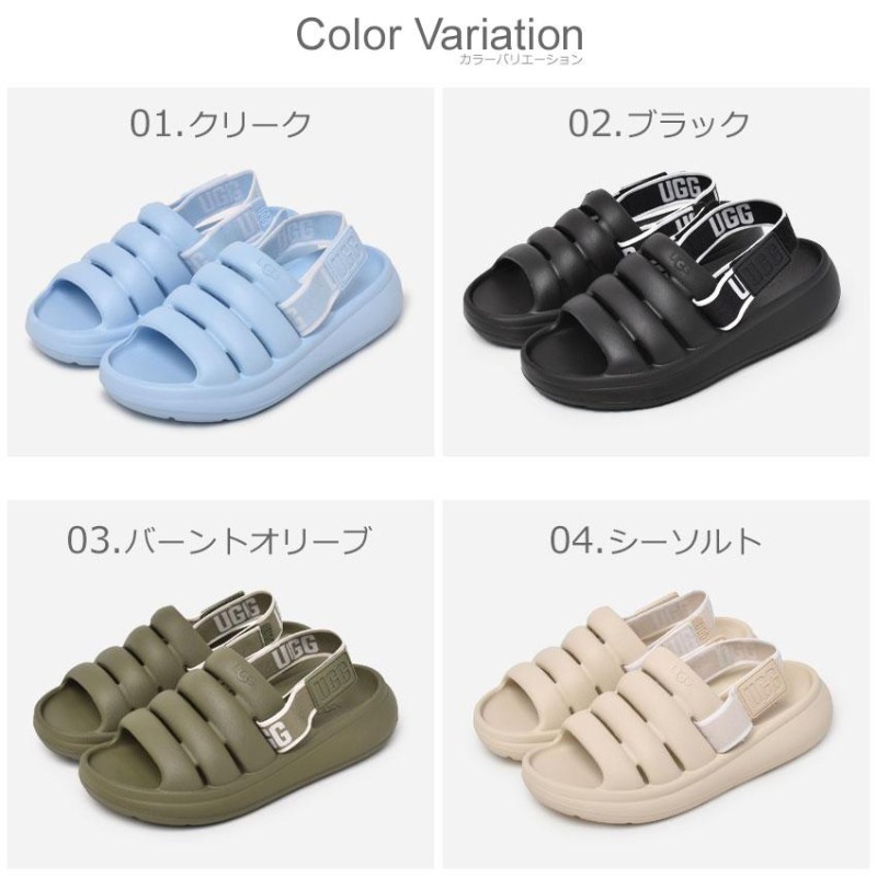 送料無料 アグ サンダル レディース SPORT YEAH UGG 1126811 黒 白