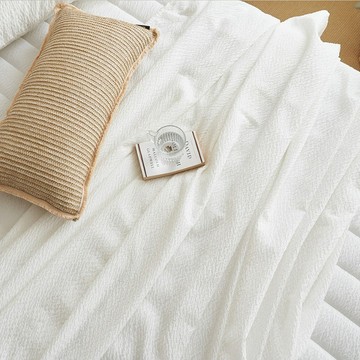 竹纖維泡泡紗夏季涼被 珍珠月白