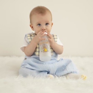 黃色小鴨嬰兒連體衣純棉紗布無袖男女寶寶爬服可愛背心夏6-12個月