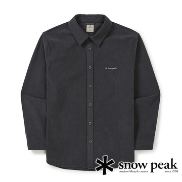 【日本 snow peak】男燈芯絨襯衫『深炭灰』WMF-SH70 戶外 露營 登山 健行 休閒 時尚 保暖 長袖 襯衫