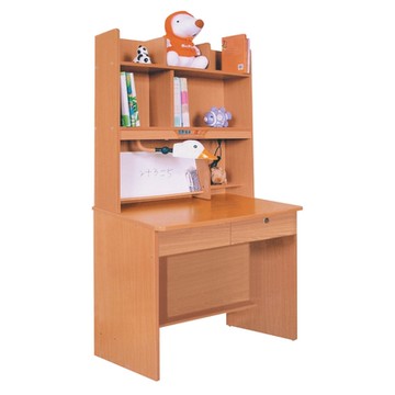 文創集 米斯卡 時尚3尺二抽書桌組合(三色可選)-90x57x165cm免組