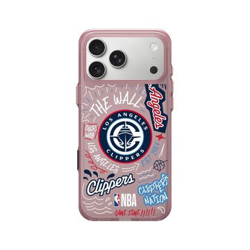 iPhone 17 Pro Max Clear (相機按鈕) 晶醺玫 - NBA - 塗鴉系列-洛杉磯快艇 Los Angeles Clippers - Graffiti