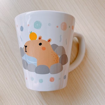 水豚 斜口杯 雙面都水豚