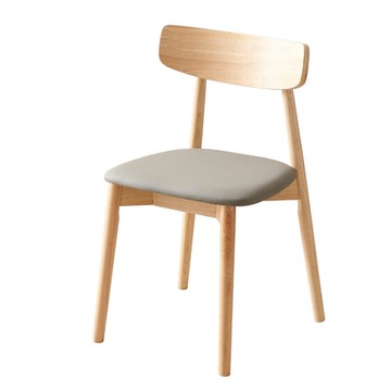 MUNA家居 瓦力深灰色本木貓抓皮餐椅 47X49X79cm