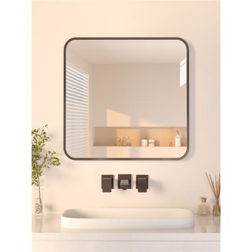 衛生間浴室鏡子貼墻自粘洗手間免打孔廁所壁掛式高清玻璃大梳妝鏡