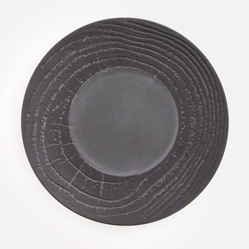 REVOL 樹紋平盤21.5cm 黑
