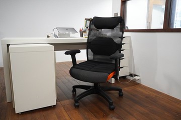 AC RABBIT - 午睡枕腰靠氣墊扶手辦公椅 / 附頭枕/ 電腦椅 2110