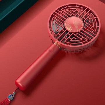 復古迷你宮扇便攜式小風扇手持可愛充電懶人風扇戶外隨身usb風扇