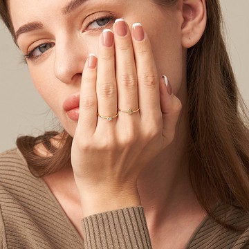 原創 歐美風個性簡約戒指 線條戒 關節戒 通勤風戒指 女友禮物