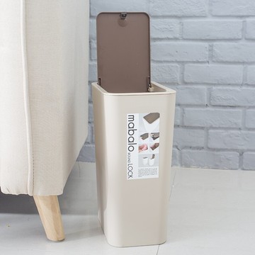 長方形按壓式有蓋垃圾桶日式家用廚房衛生間簡約窄垃圾筒垃圾簍子1入