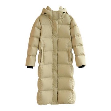 【米蘭精品】羽絨外套鴨絨夾克-95%含絨中長款過膝加厚連帽女外套4色74ia69