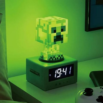 Paladone UK Minecraft 麥塊 苦力怕造型 / 草地造型 Figure 3合1 鬧鐘小夜燈草地