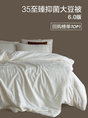 抗菌大豆纖維被子冬被秋冬季單人棉被褥加厚保暖被芯子母被二合一