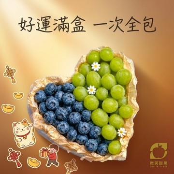 好運滿盒 一次打包【微笑甜果】精選麝香葡萄愛心禮盒 送同事 送朋友 加油打氣送禮 香甜無籽 頂級高雅 好事會來 快速出貨
