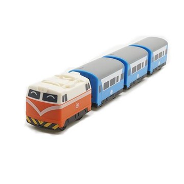台鐵復興號列車 E200型 鐵支路4節迴力小列車 迴力車 火車玩具 壓克力盒裝 QV009T2 TR台灣鐵道