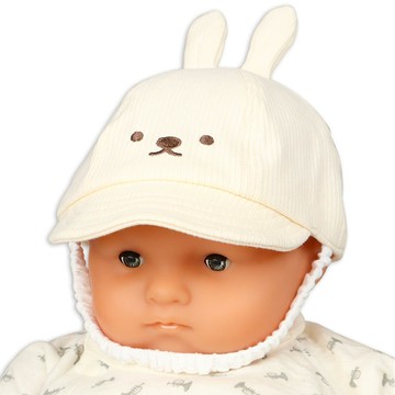 akachan honpo - 嬰幼兒棒球帽-動物-象牙白色