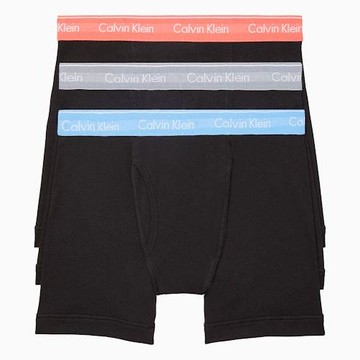 CK 2021男時尚彩色褲頭黑色修飾四角內著混搭3件組