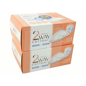 【Cotton Labo】2WAY兩用淨顏化妝棉80枚入*2盒｜加壓設計 不易變形 不易殘留棉絮 DS014043