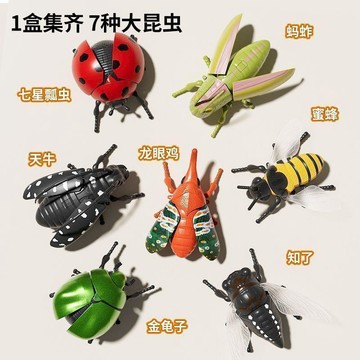 🚀台湾出貨🚀爆款有翅昆蟲仿真玩具可動蜜蜂知了爬行玩具兒童玩具學習實驗