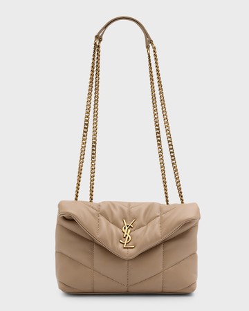 Lou Puffer Toy YSL Shoulder Bag in Quilted Leather