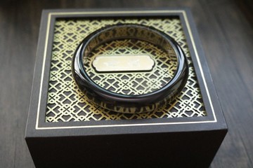 黑耀冰天然手鐲冰種手環禮盒裝