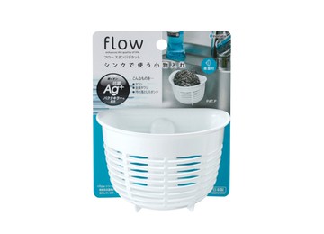 日本製【Inomata】FLOW銀離子抗菌半圓型滴水架附吸盤 W /0655