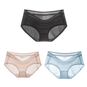 【CS22】超薄冰絲透氣無痕女內褲3色(6件/入)