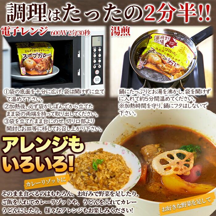 ゴロッと玉ねぎと骨付きチキンのスープカレー2人前(260g×2袋)