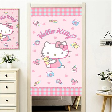 【伙拼MKT】凱蒂貓-日本三麗鷗正版授權一片式魔術貼長門簾85x180cm