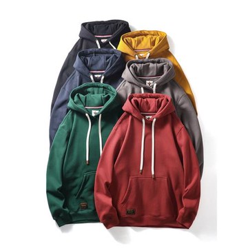 美式復古衛衣男連帽春秋季加絨加厚潮牌2024新款秋天外貿男裝外套