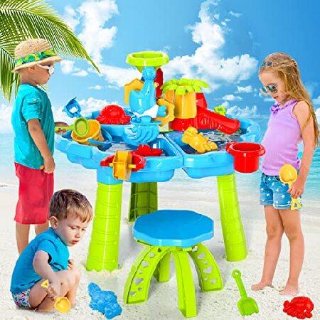 in Sand Water Play Table Beach Toys for Toddlers Kids Boys Girls, Summer Outdoor Activity Age 1-3 3-5　並行輸入