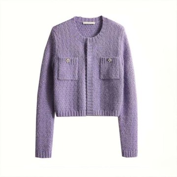 山羊絨針織開衫女士短外套秋冬設計感小香風氣質名媛高級感外衣