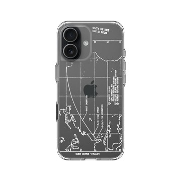 iPhone 17 Clear Case（相機按鈕） 透明 - NASA - 火箭軌跡 (White)