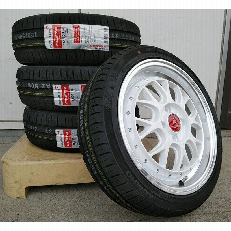 軽自動車 タイヤホイールセット 16インチ BD00 クムホ HS51 165/40R16 