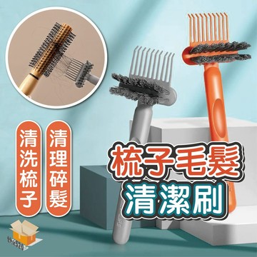 【台灣現貨 】梳子毛髮清潔刷 梳子清潔刷 清潔梳子工具 毛髮清潔刷 氣墊梳 梳子清潔刷 清潔刷 清理毛髮器 二合一清潔刷