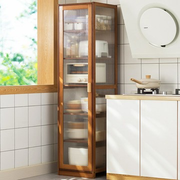 夾縫廚房置物架多功能多層收納架子碗碟落地調料品窄餐邊櫥櫃家用