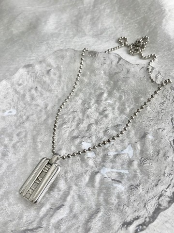 【日本直送 名牌中古包】Tiffany & Co. 蒂芙尼 項鍊 銀 ATLAS 925 墜飾 vintage 舊款 zccs5h