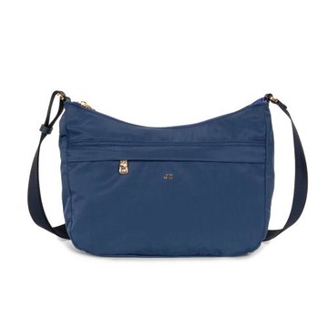 J II 側背包 柔光防潑水斜背包-午夜藍-7003-2