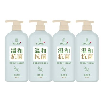 【澡享】BODY愛抗菌沐浴乳(綠茶茶樹)900g*4入
