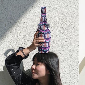 【錦源興】國宅折疊飲料提袋 l 大容量 水壺袋 飲料袋 環保 印花