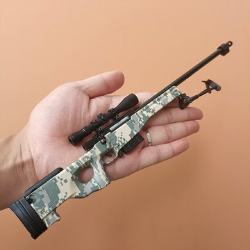 1:3迷彩AWM狙擊步槍模型全金屬可拆卸軍事擺件CF穿越火線不可發射