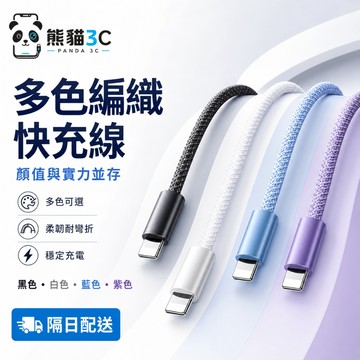 鋁合金接頭 編織數据綫 PD快充 USB 充電線 iPhone 17 16 oppo ipad Type-C 車載充電線